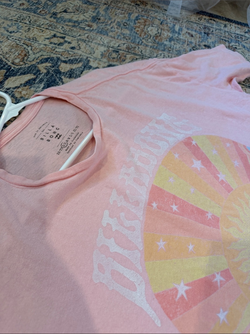 Billabong Pink Graphic Sunset Tee - Picture 2 of 3
